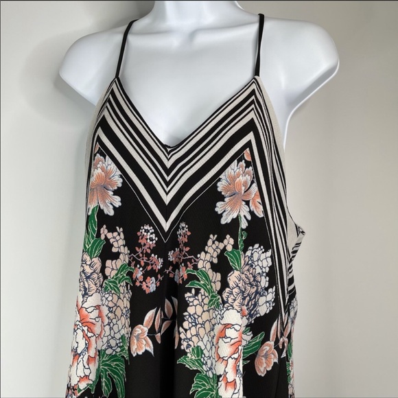 Maurice’s Dress Handkerchief Black Floral Boho - Picture 2 of 3